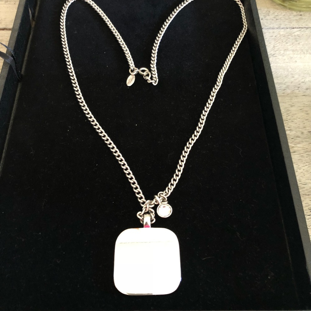 Ann Taylor Silver Chain Python Pendant - image 2